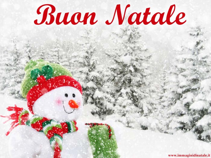 Immagini di Natale Pupazzo di neve sorridente